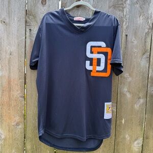 Vintage SD San Diego Padres “Gwynn 19” Navy/orange/white Baseball Jersey size M